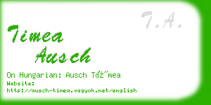 timea ausch business card
